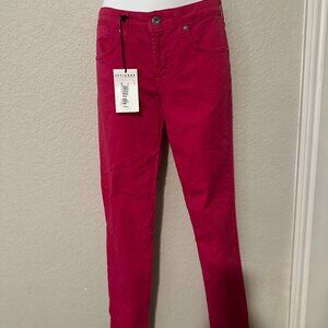 Fiorucci Denim Pants Leggings Magenta, NWT, Size US 26/4